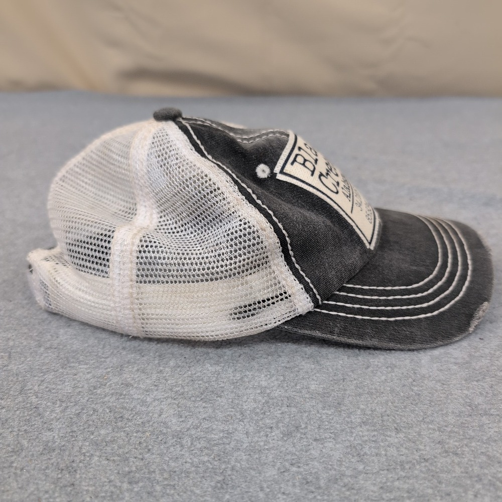 Black Creek Alabama Trucker Hat Distressed Mesh Cap Coordinates Casual - Picture 2 of 3